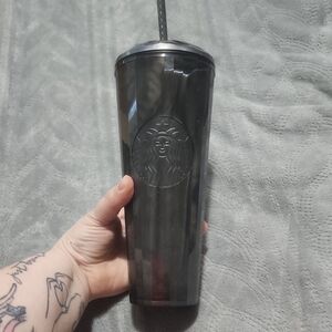 Starbucks Glossy Black Tumbler with Lid